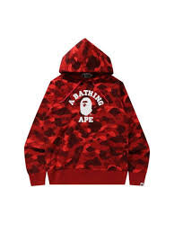 Bape #13 College Pullover Red Hoodie