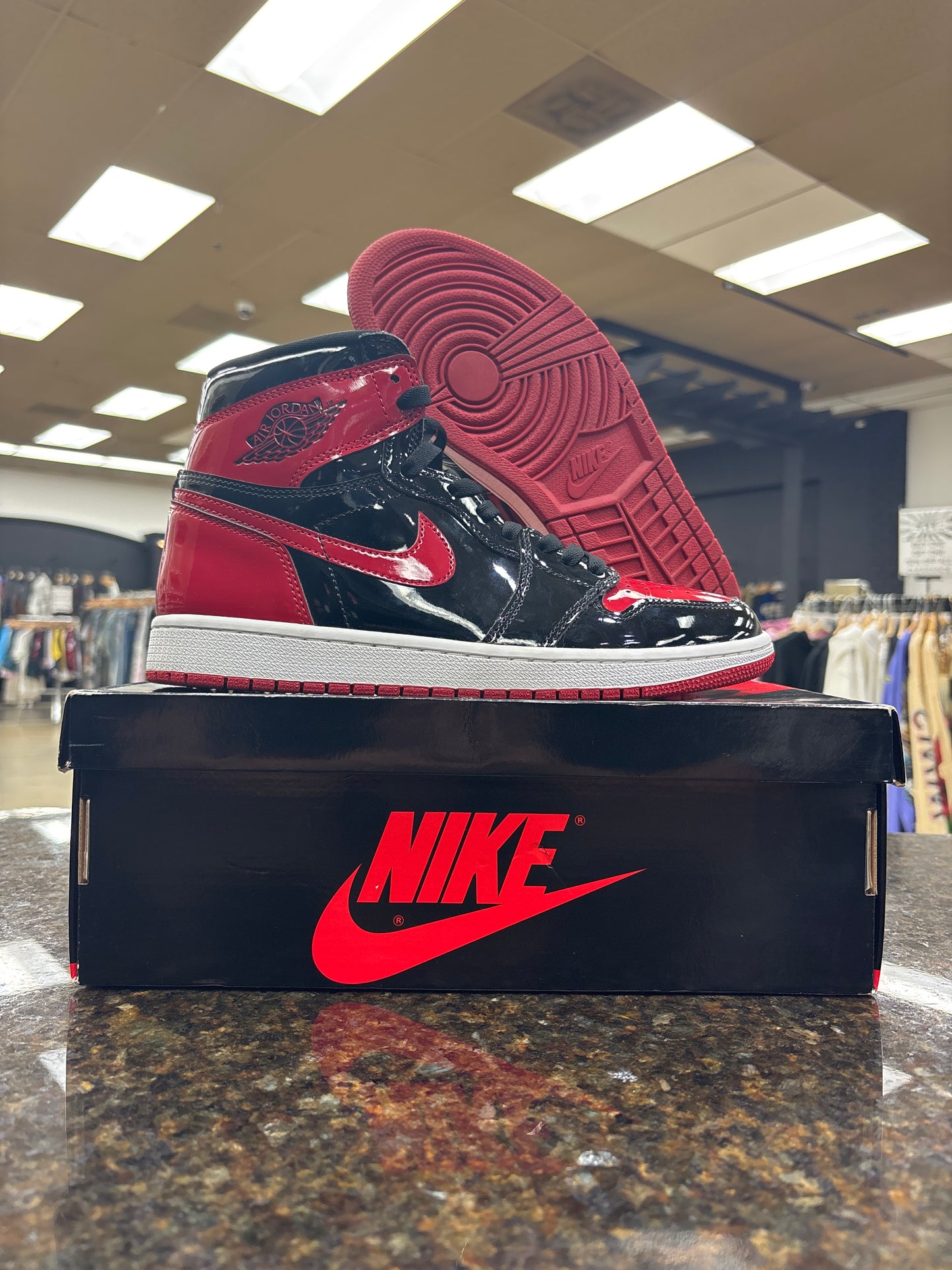 Jordan 1 High ‘Patent Bred’ VNDS WITH BOX