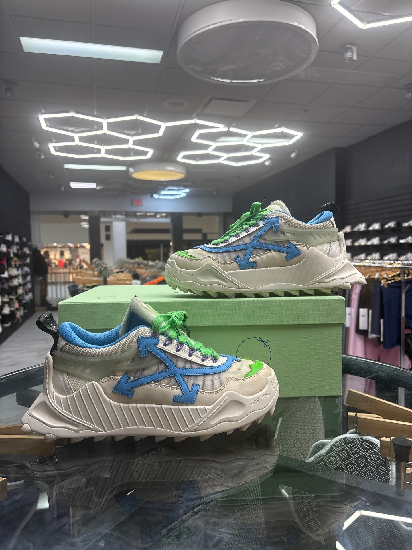 Off-White ODSY-1000 white/purple USED WITH BOX