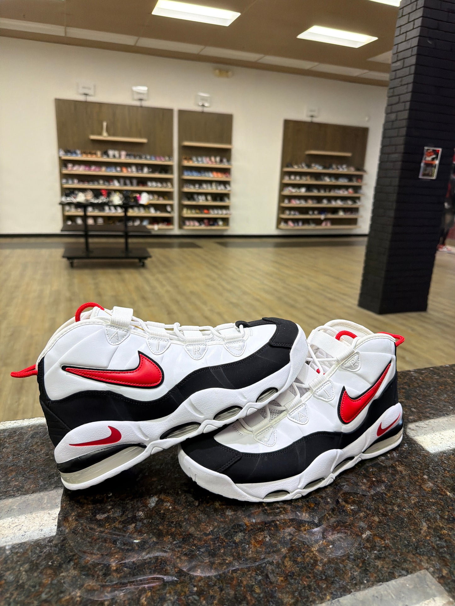 Nike Uptempo White Red Black Used No Box
