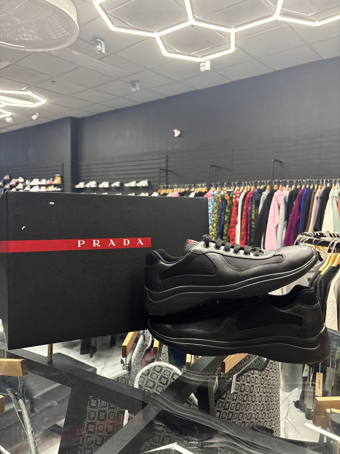 Prada Cups Matte Black USED W BOX
