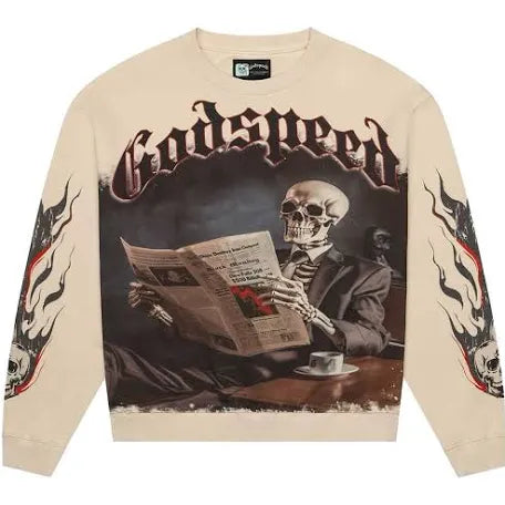GodSpeed Cream “Newspaper” LongSleeve