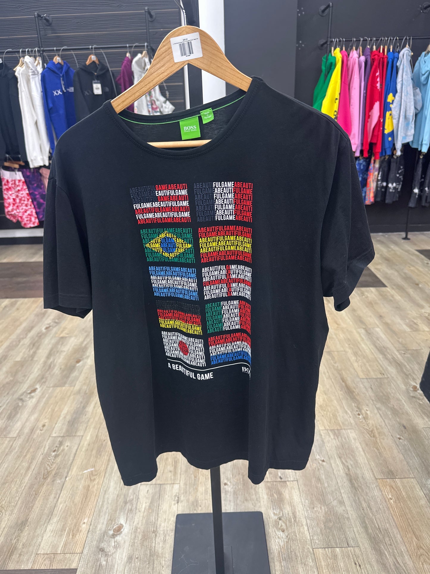 Hugo boss a beautiful game black tee pre-owned