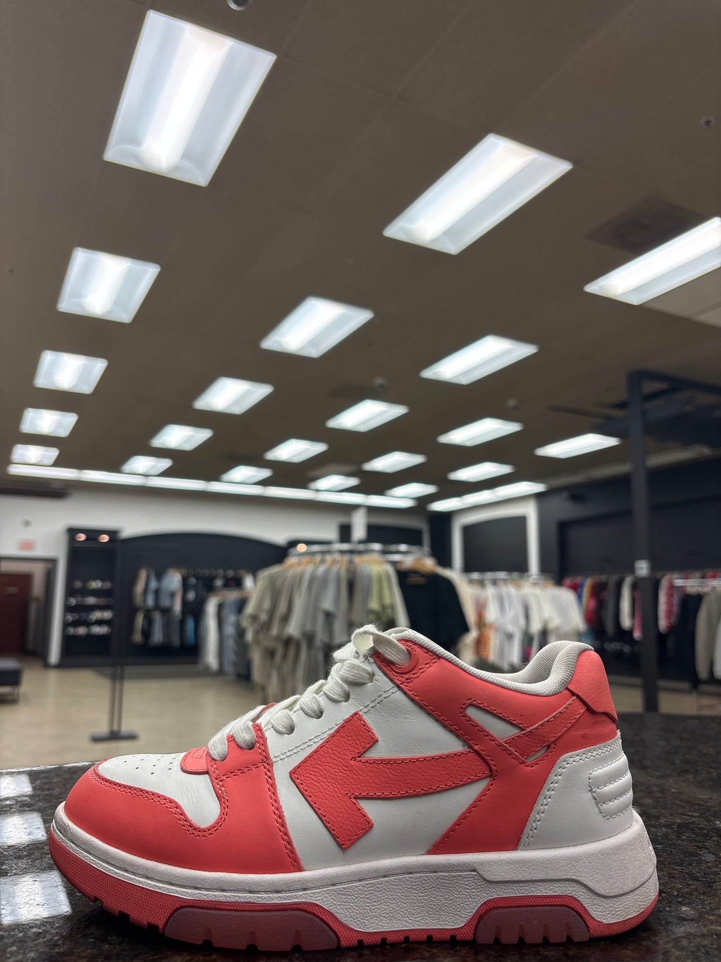 Off white Out of office Orange and White