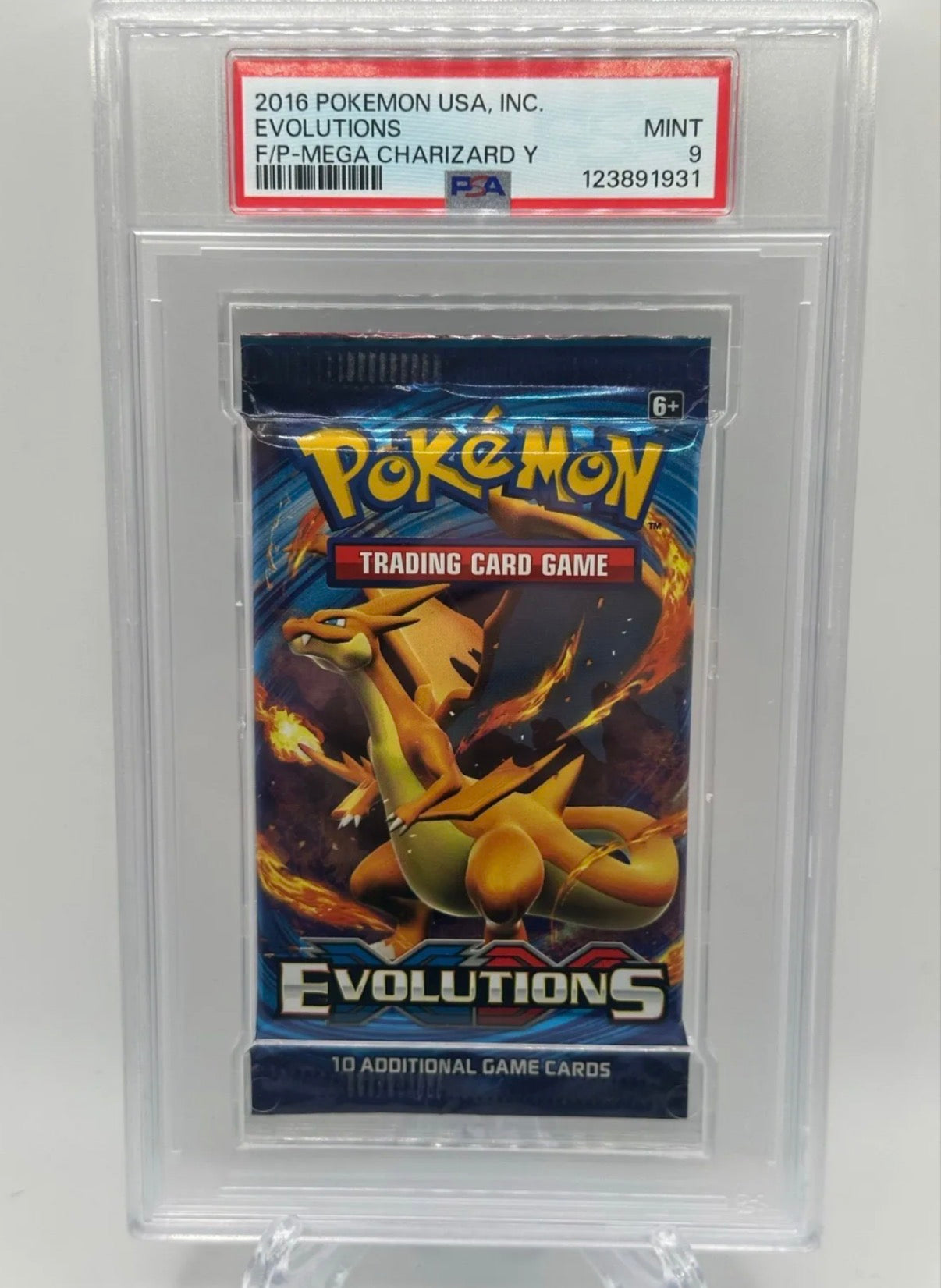 2016 PSA 9 graded evolutions pack mega charizard
