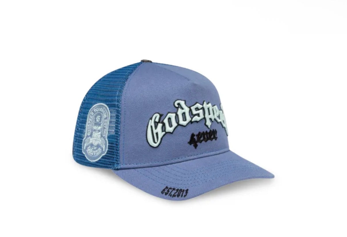 Godspeed Forever Trucker Hat (Triple blue) BOOM34