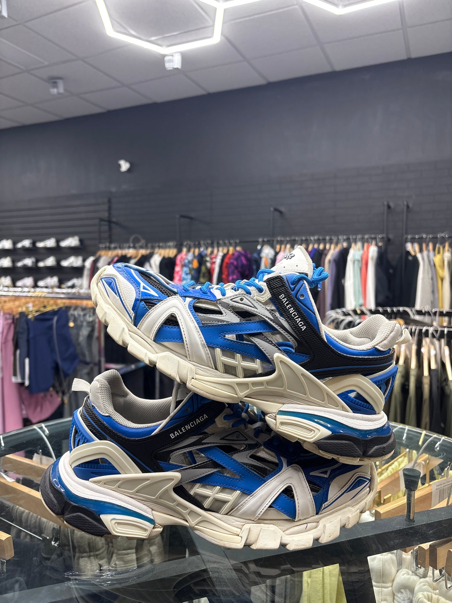Balenciaga Blue/White Tracks 2 USED NO BOX