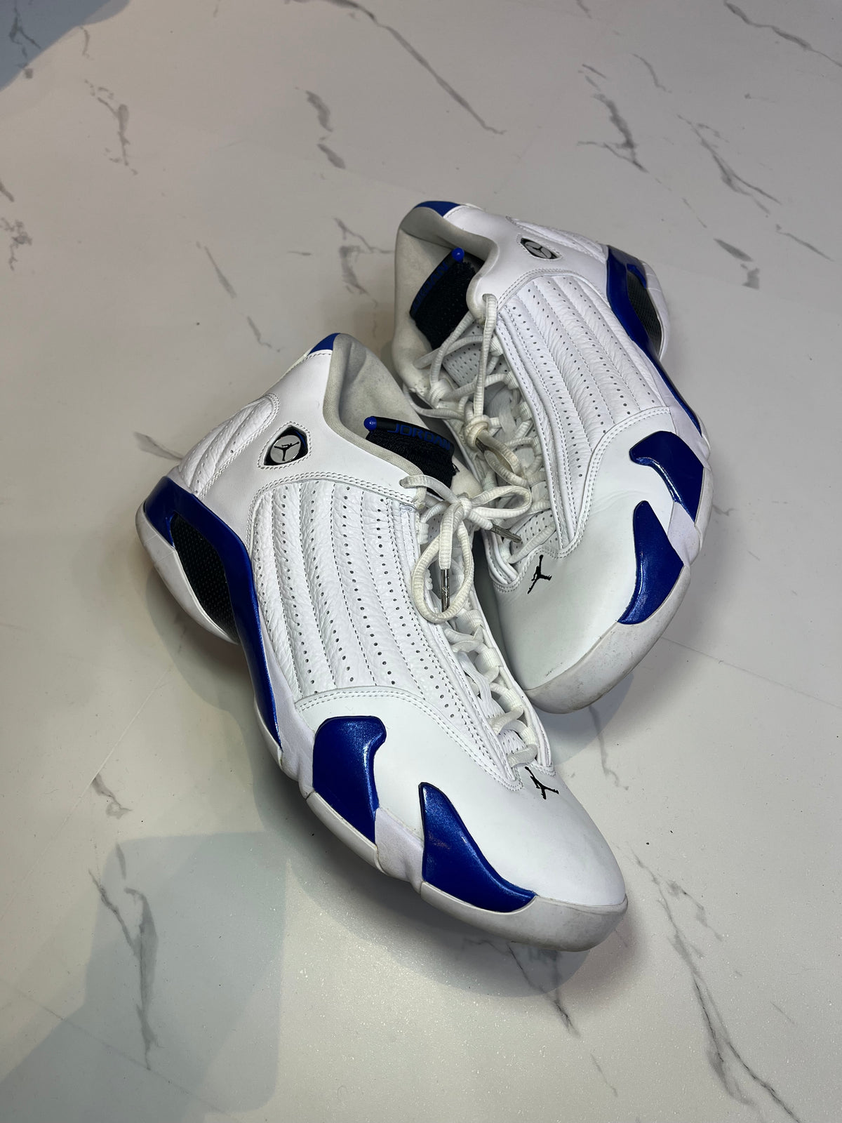 Jordan 14 White Hyper Royal Used No Box