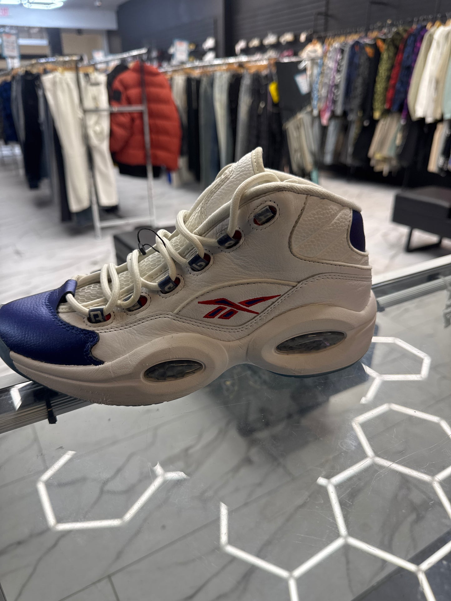 Reebok Classics Questions White Blue USED