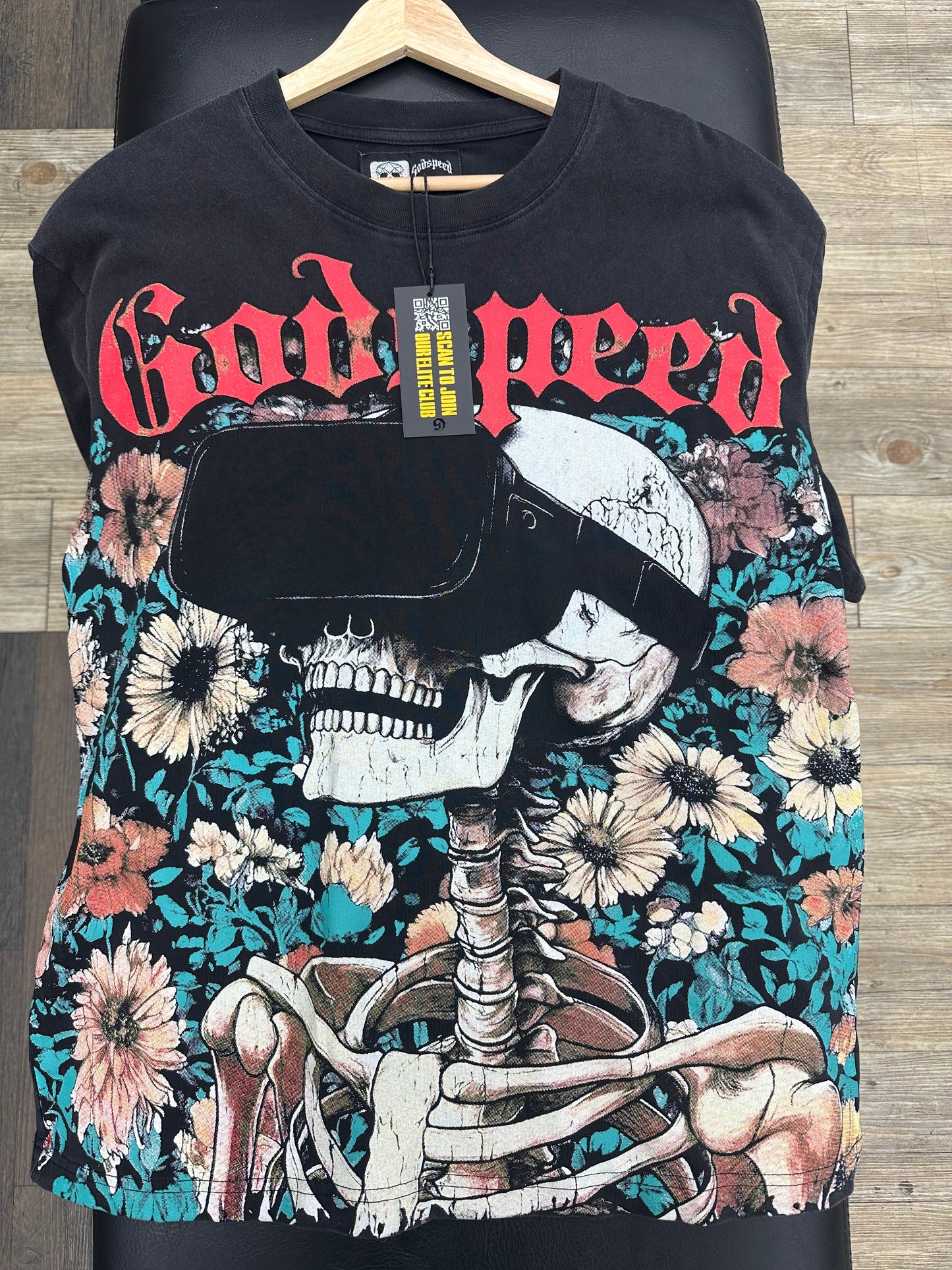 Godspeed Floral Vr Tee