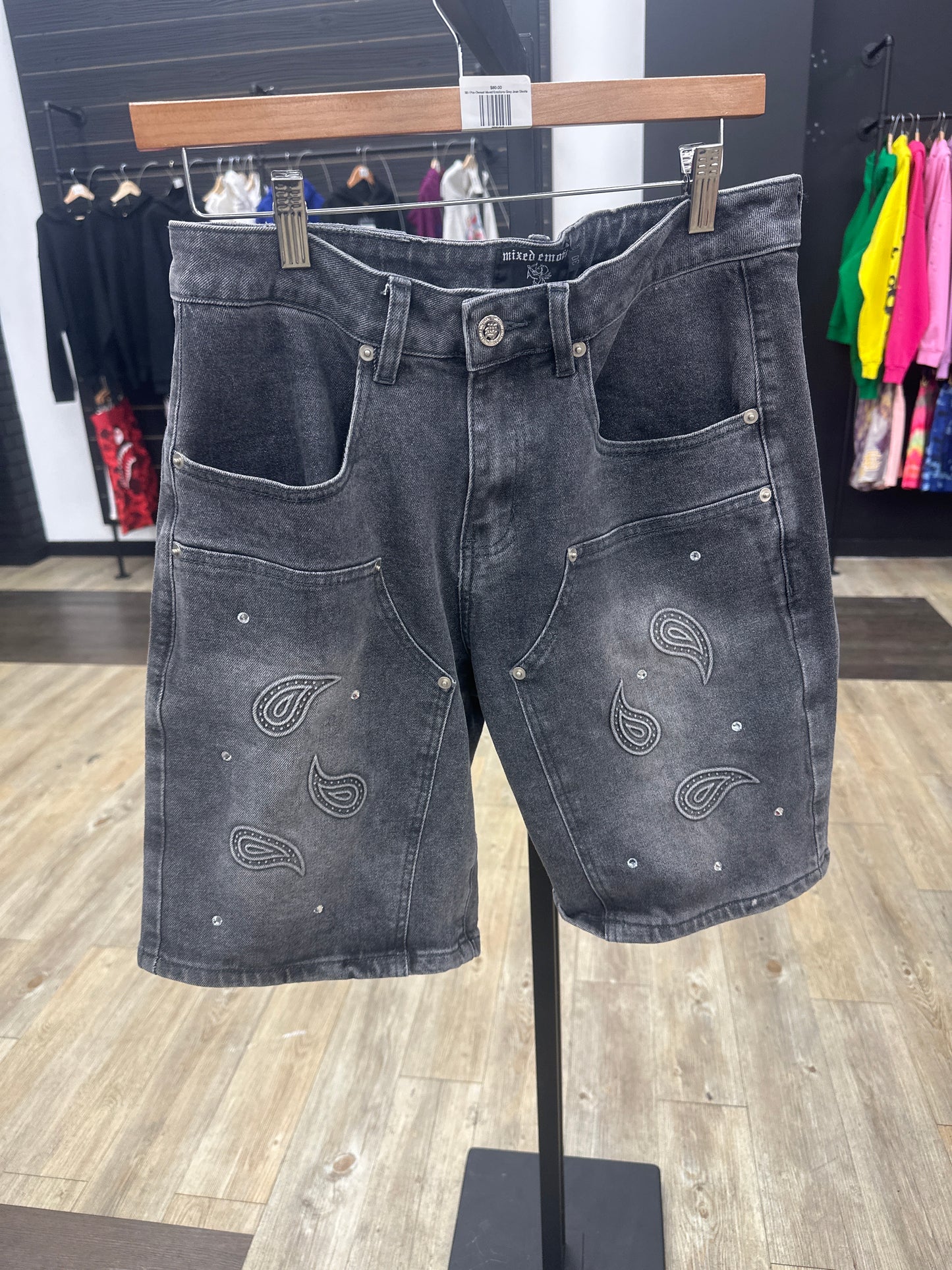 Mixed emotion grey Jean short pre-owned