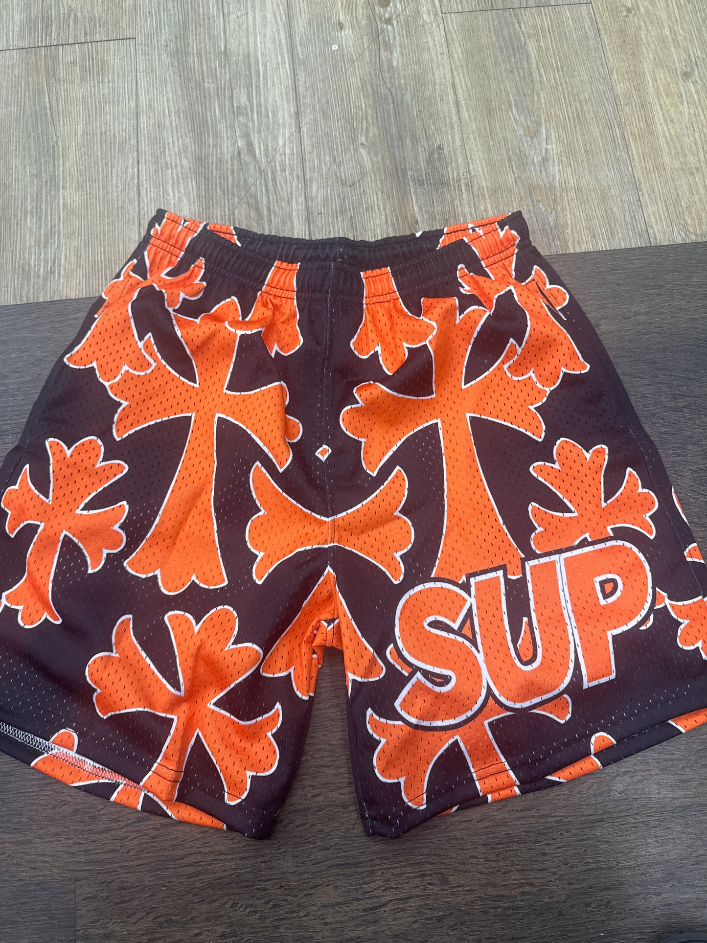 Sup Crosses black & orange Shorts