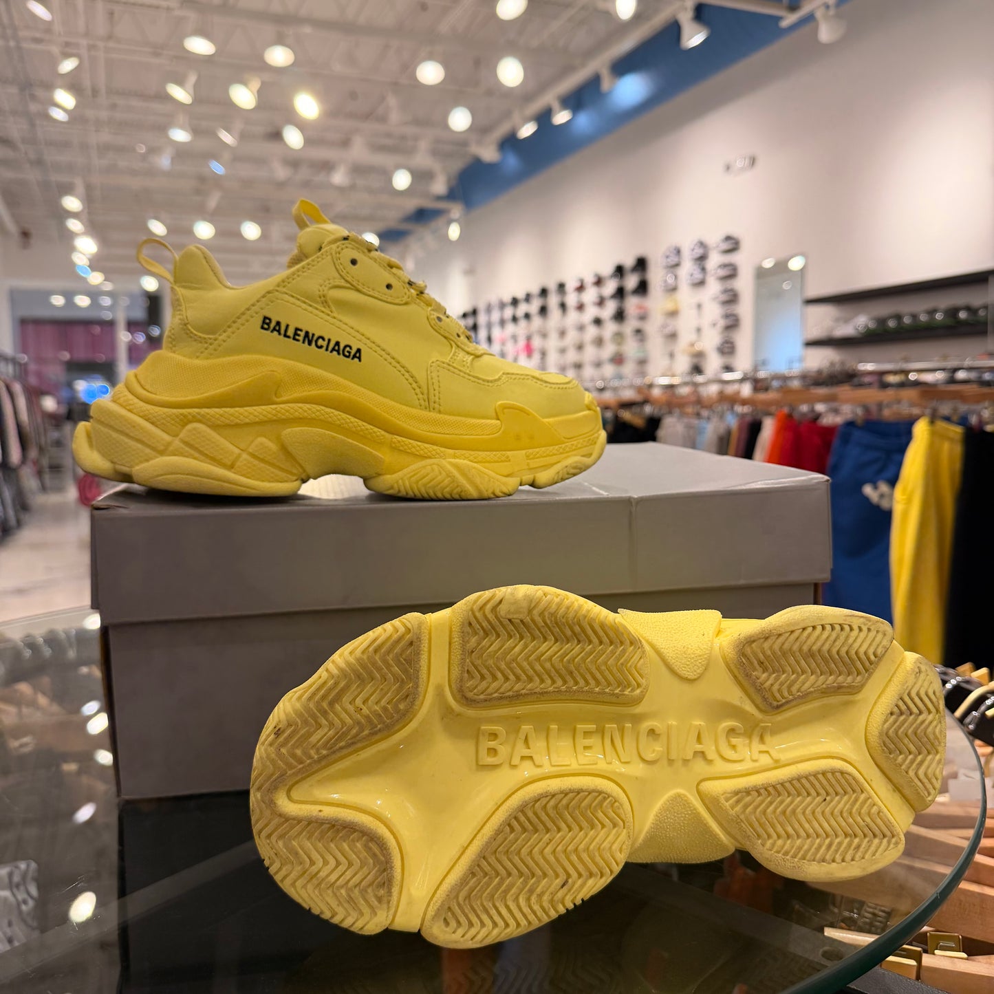 Balenciaga Wmns Triple S Sneaker 'Light Yellow' Used (W Box)