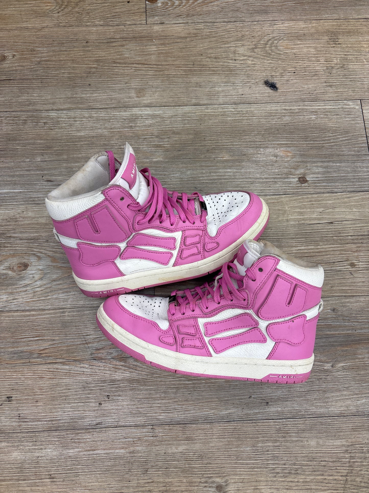 Amiri Skeleton Pink High Top USED NO BOX