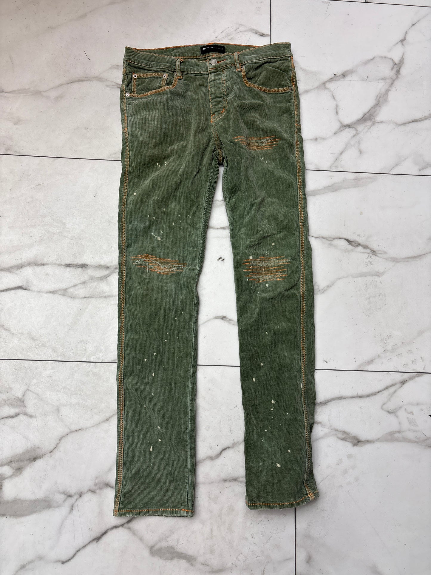 Purple Brand Green Corduroy Jeans USED