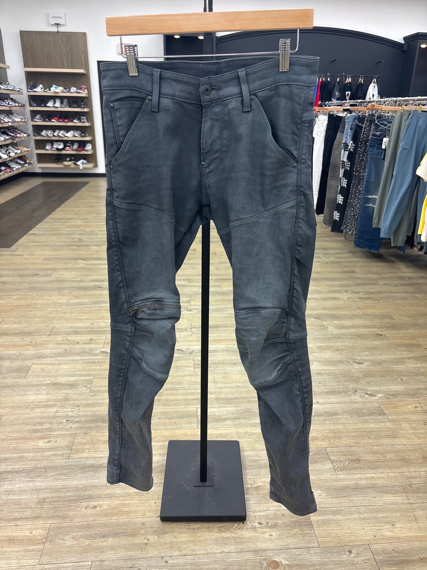 G-Star Grey Knee Zipper Jean Pre-Owned