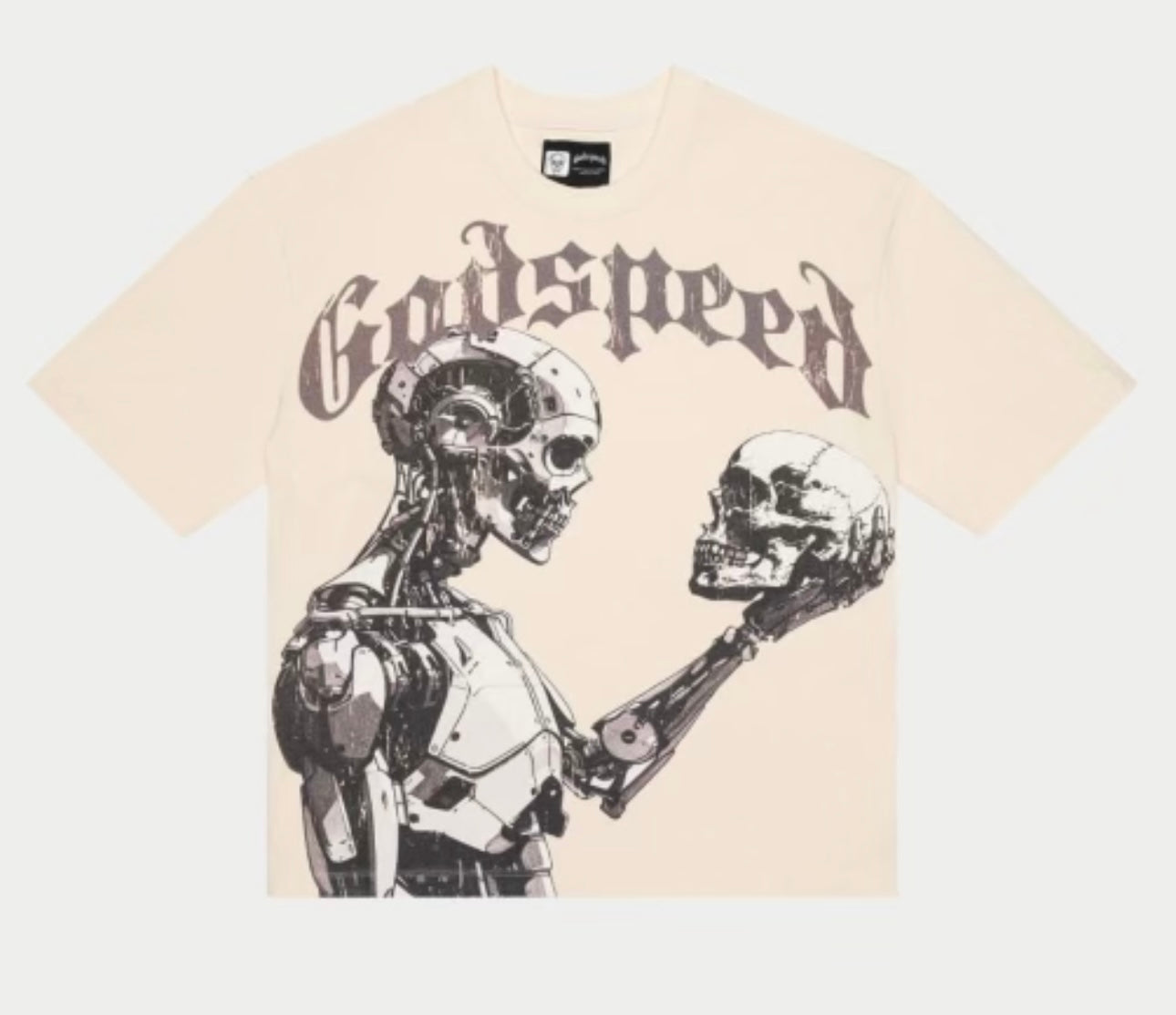 Godspeed double skeleton T-shirt cream