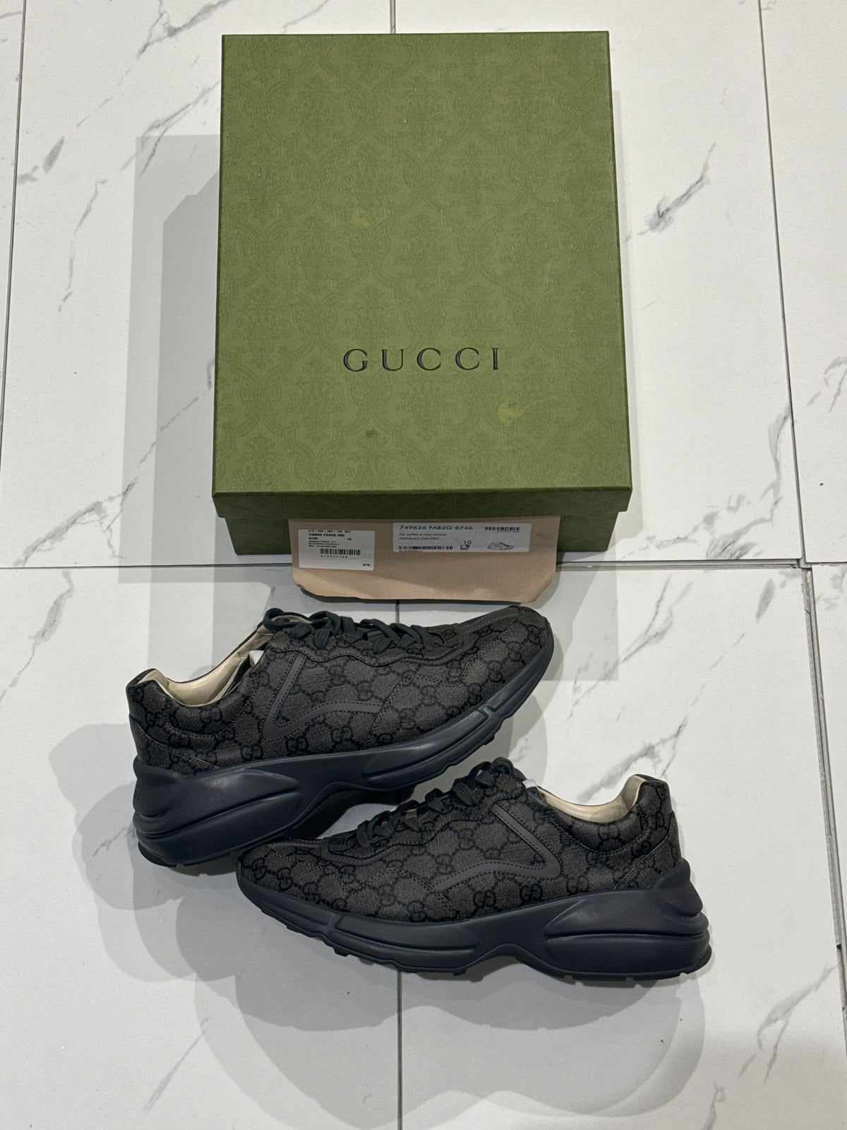 Gucci Rython Black/Grey USED W BOX