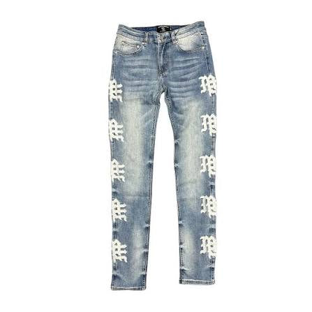 Mixed Emotion Dark Blue Wash Jean