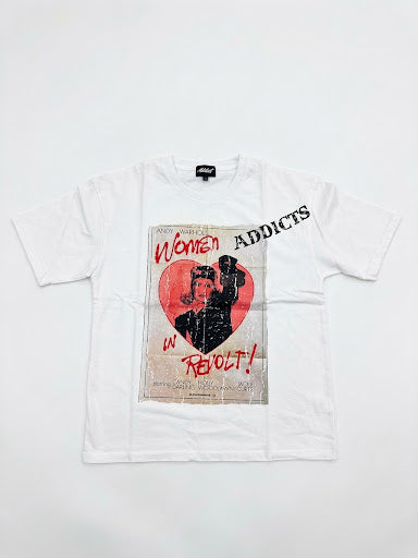 Addict Revolts White Tee