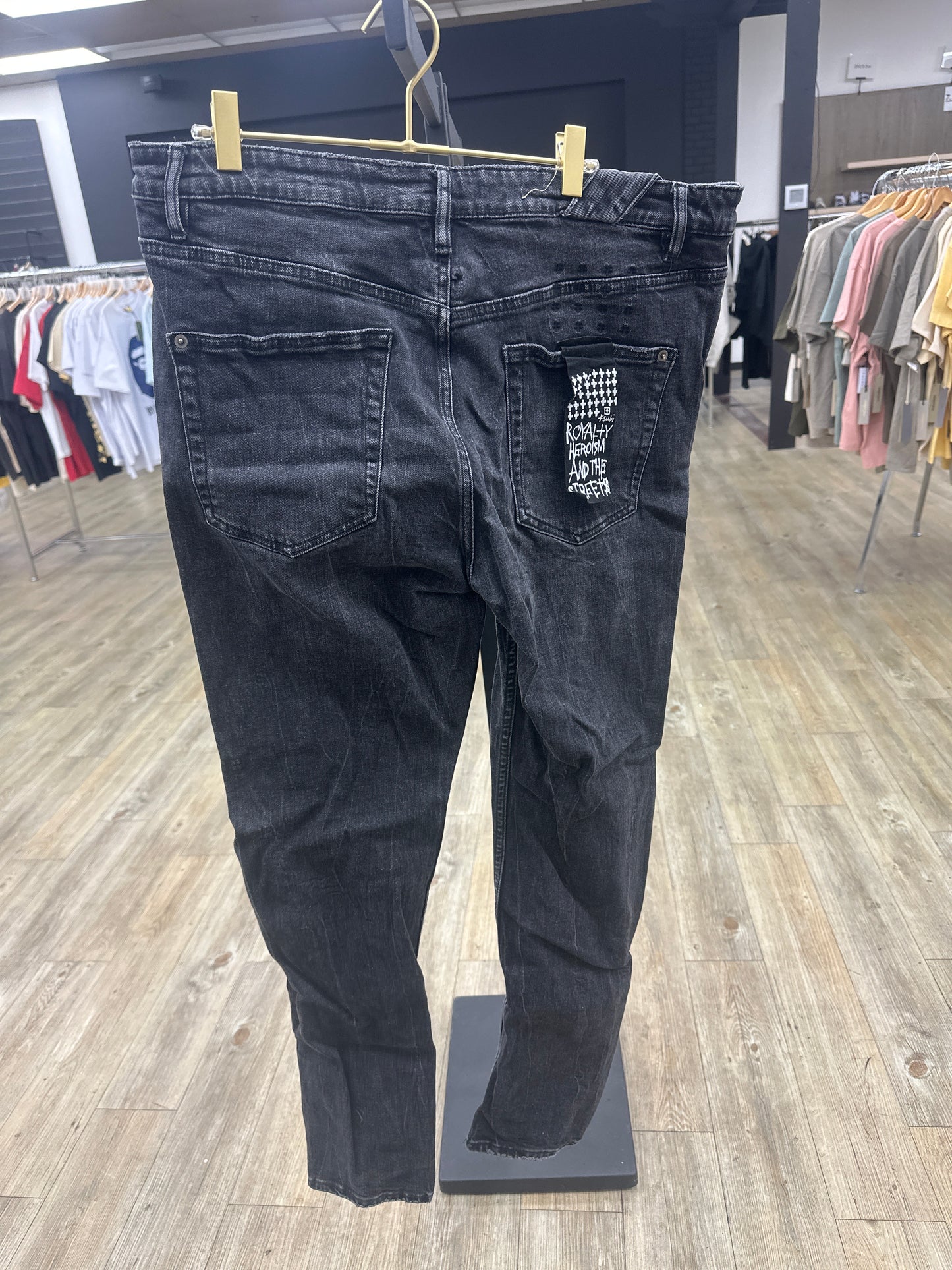 Ksubi Black Denim jeans pre-owned with back tags