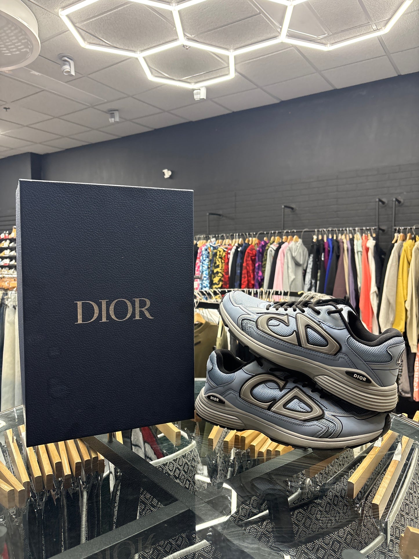 Dior B30 Reflective Blue Grey USED W BOX