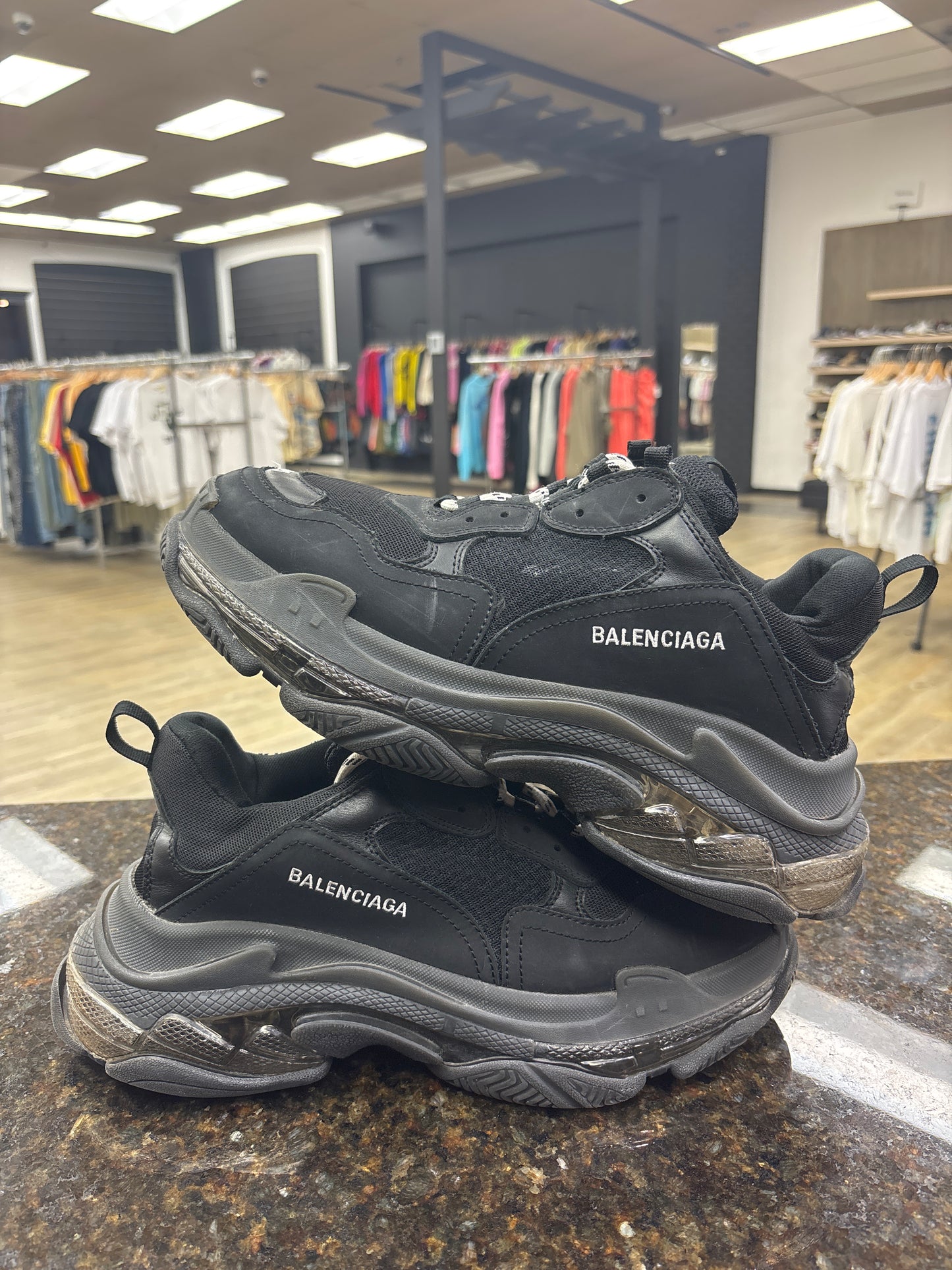 Balenciaga Triple Black Triple S USED NO BOX