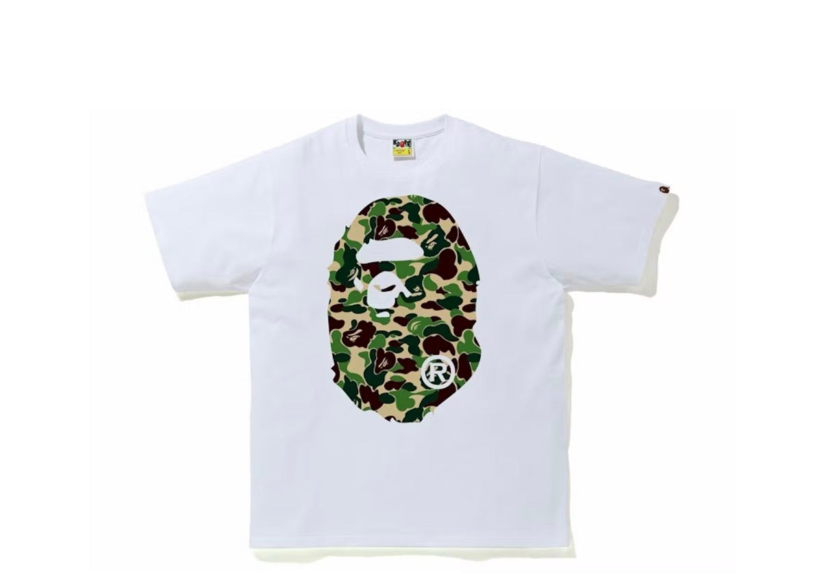 BAPE ABC Camo Big Ape Head Tee
White/Green