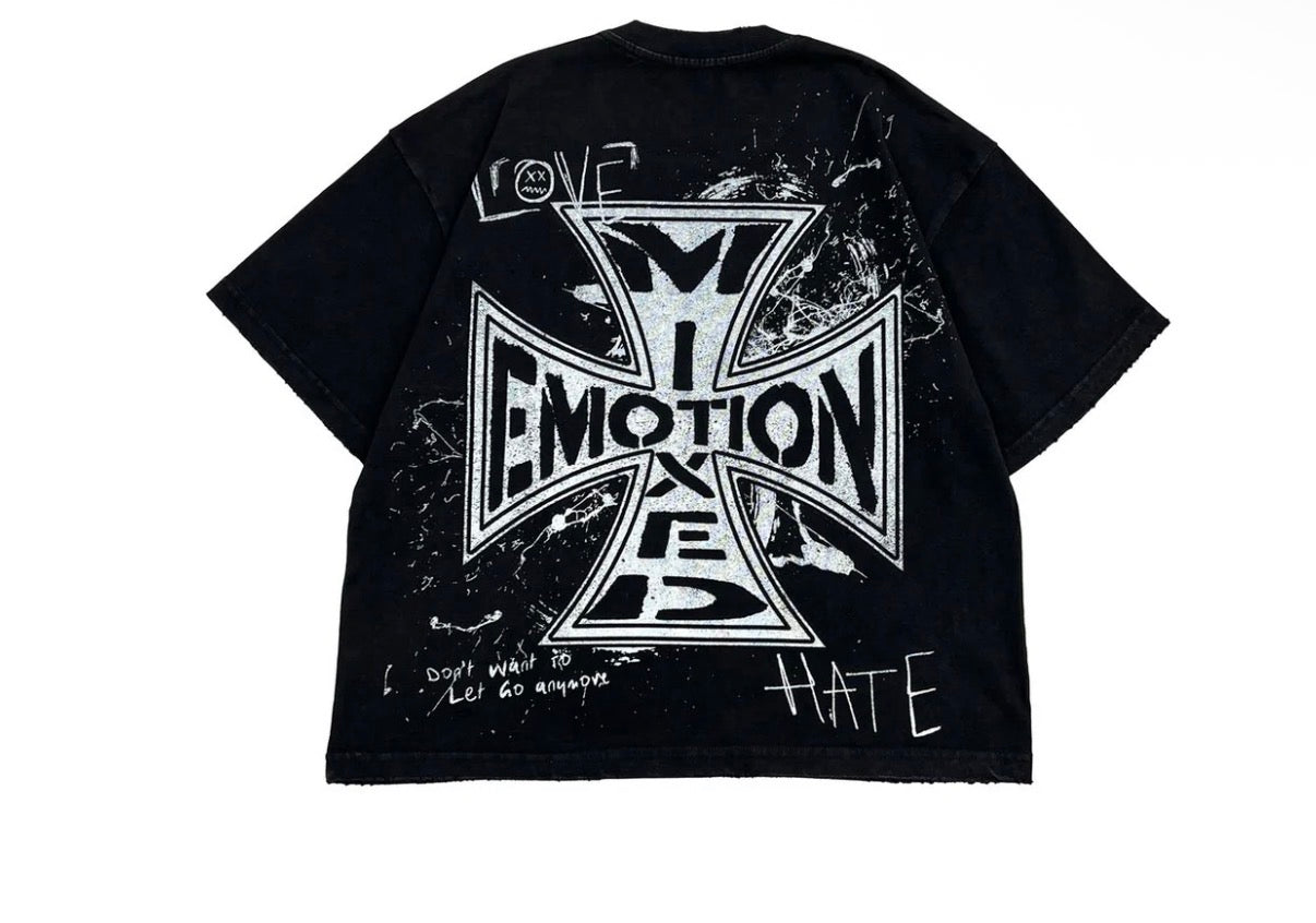 Mixed Emotion Chaos Black Tee