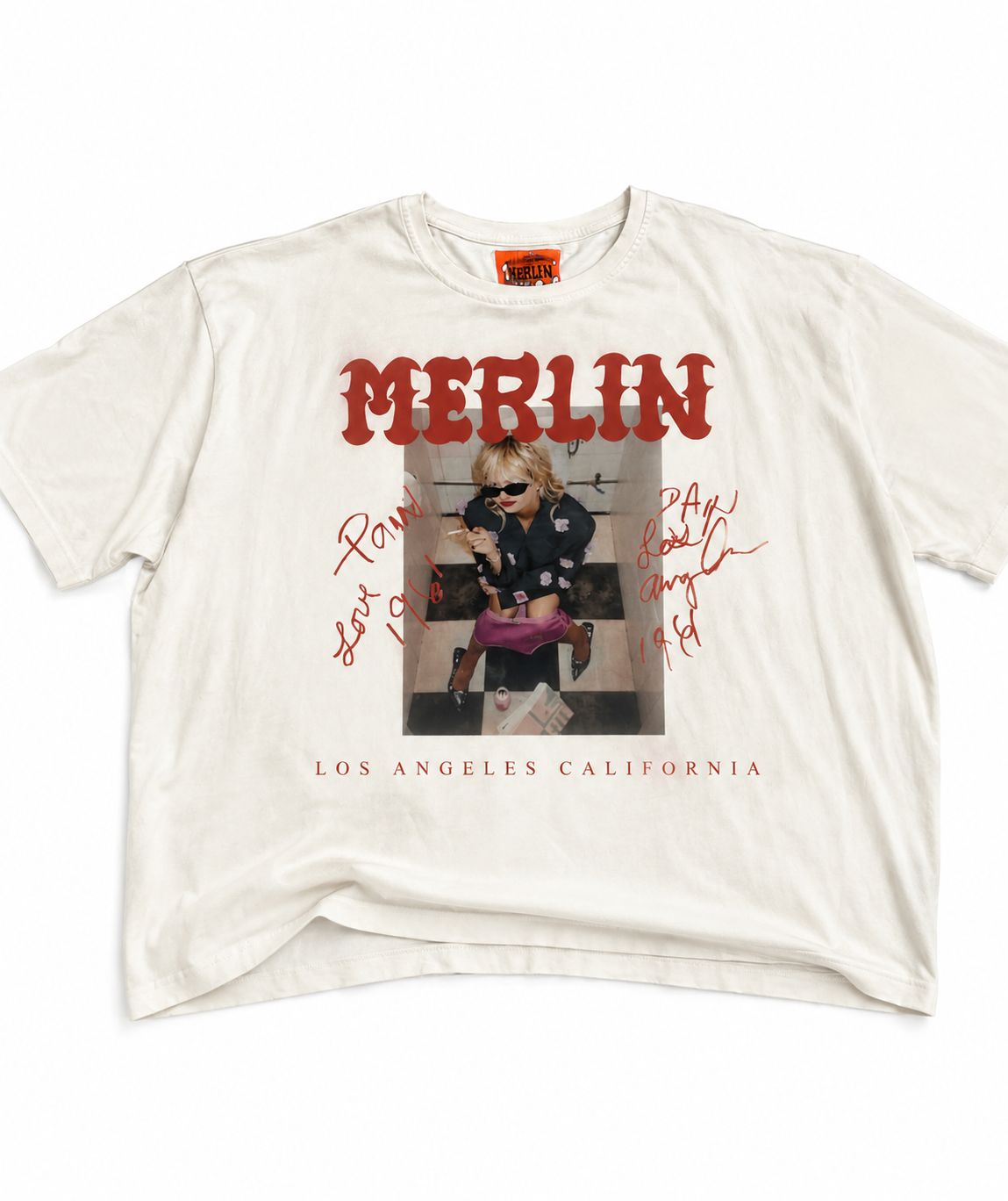 Merlin’s Father Red Logo Cream Tee