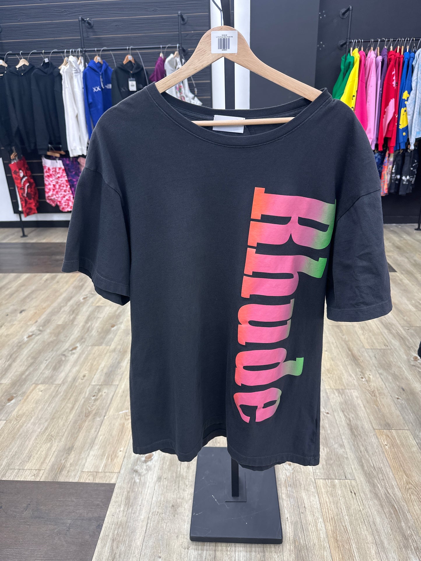 Black & pink rhude tee pre-owned