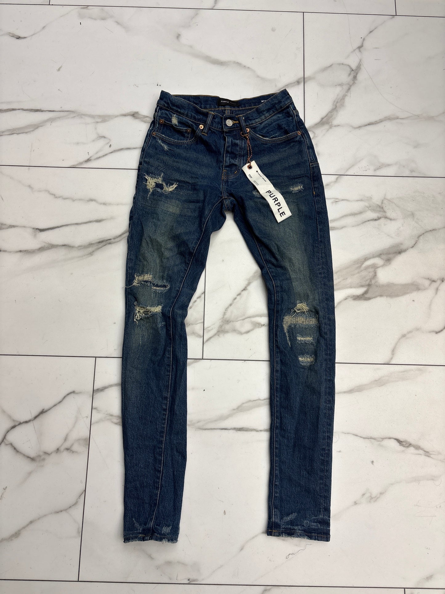 Purple Dark Blue Jeans