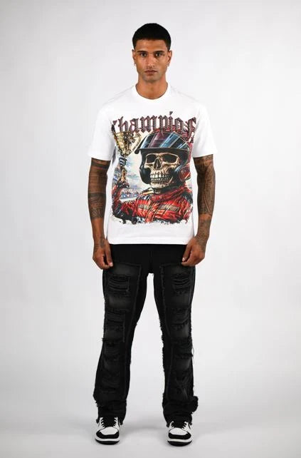 Left Point White Racing Tee