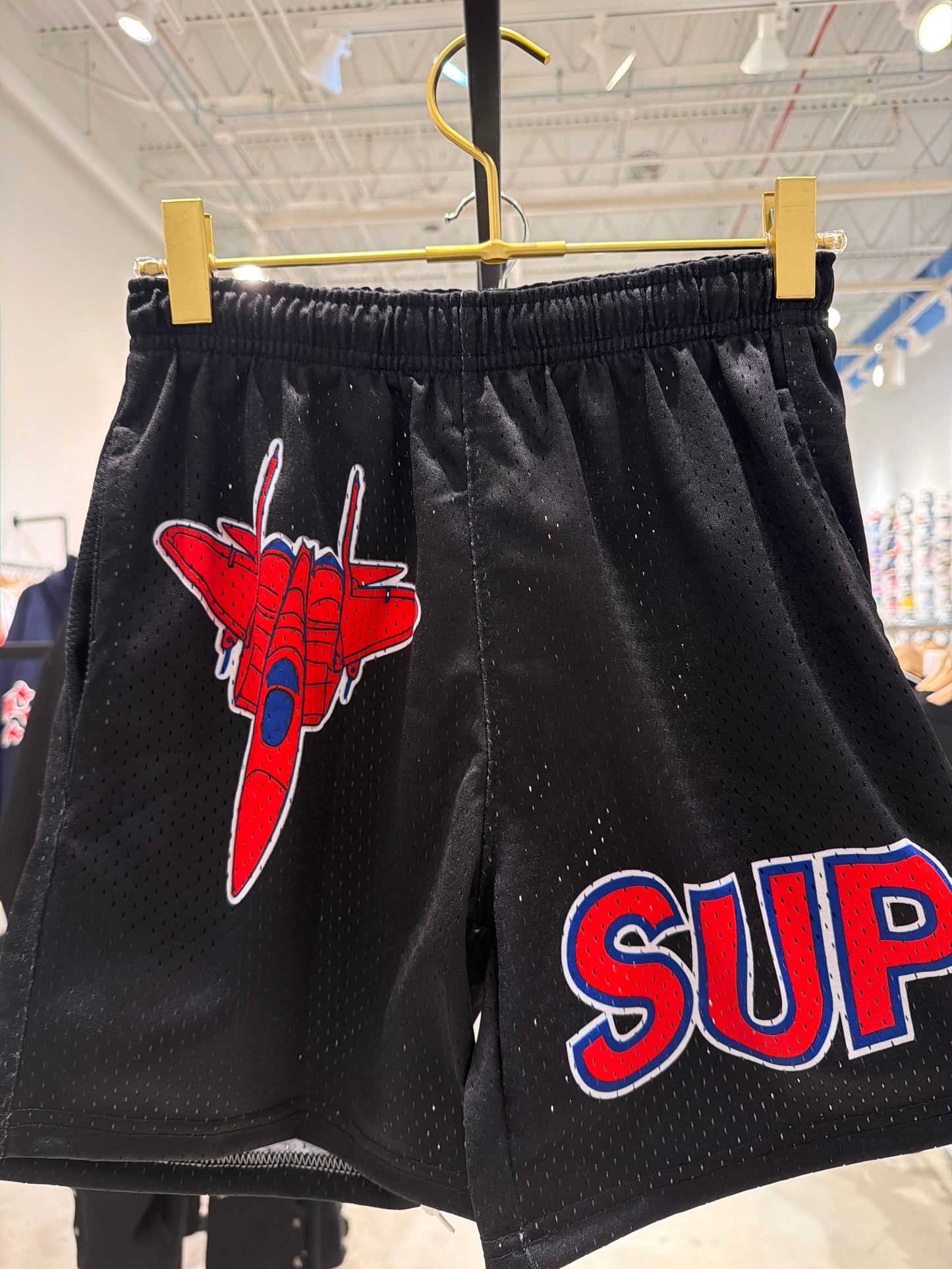 Sup Red Rocket Ship shorts