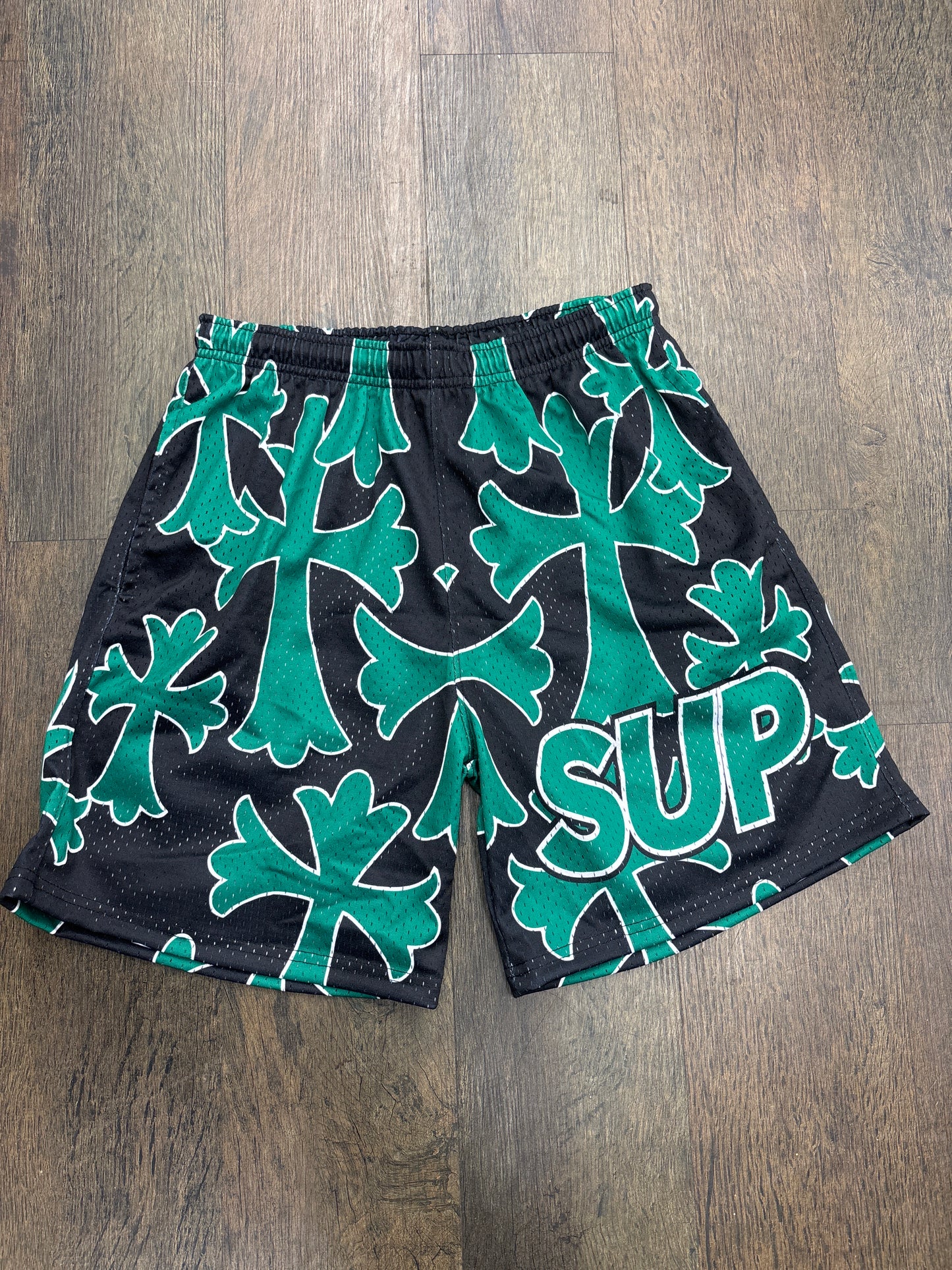 Sup Green Crosses Shorts