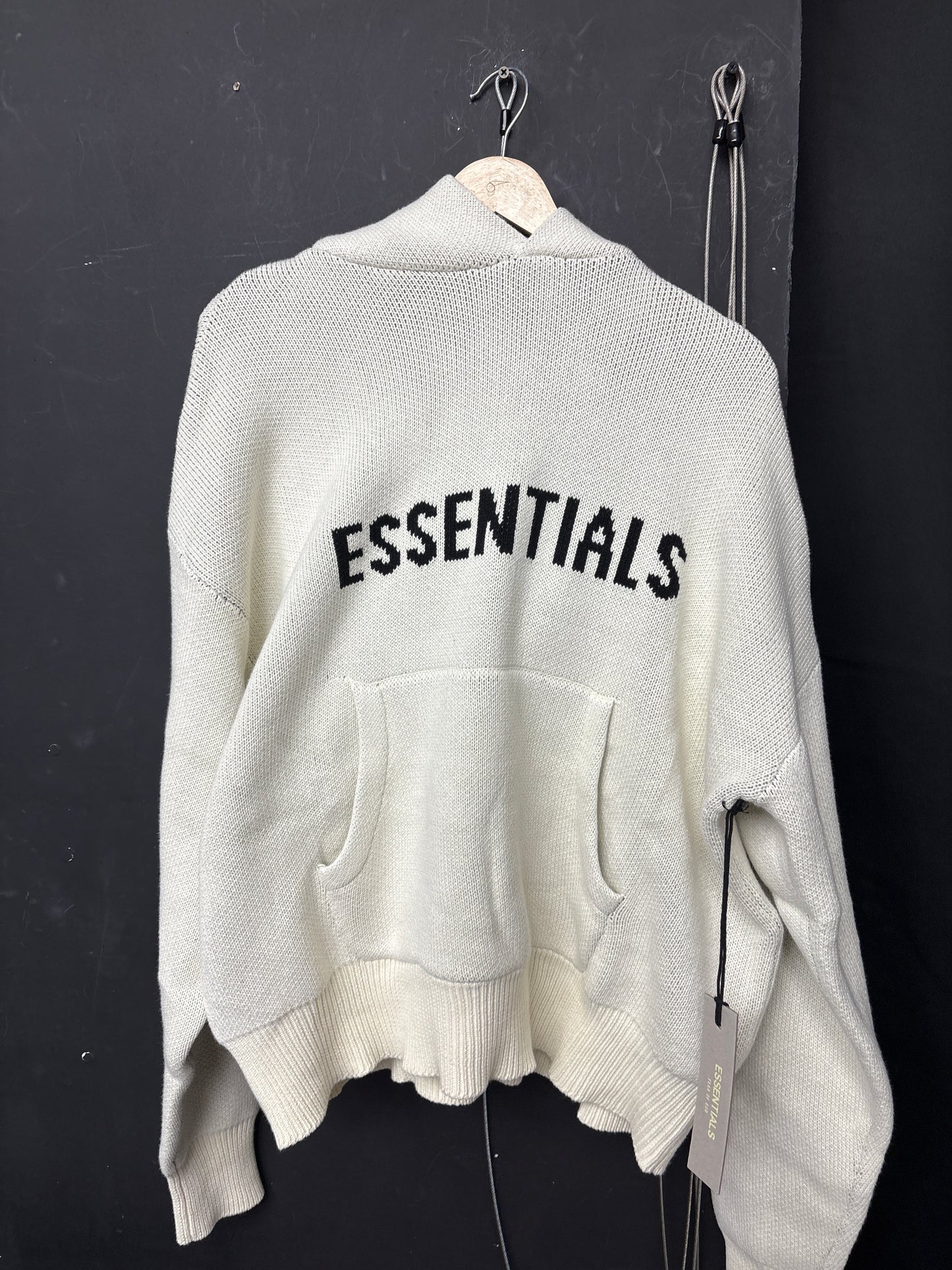 Essential Cream Knit Hoodie