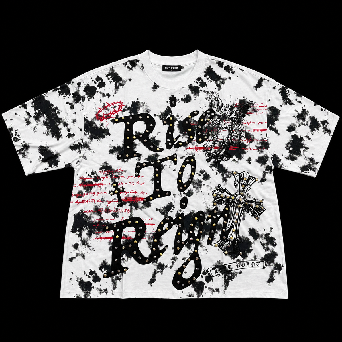 Left Point White Rise To Reign Tee