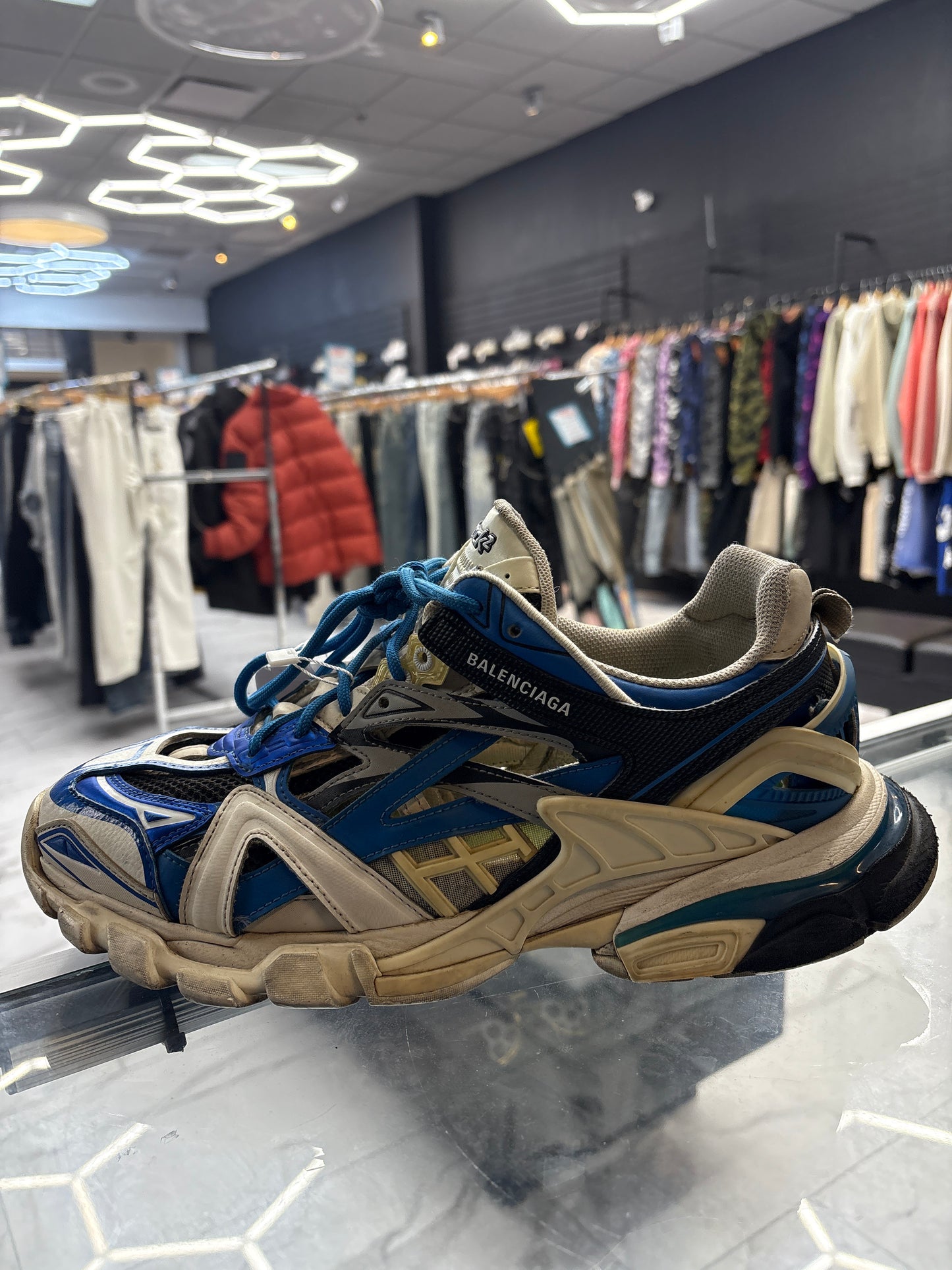 Balenciaga track2 blue white black USED with no box