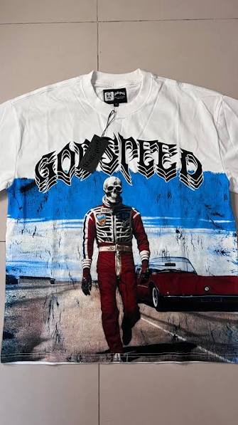 GodSpeed White Car Wrecker Tee