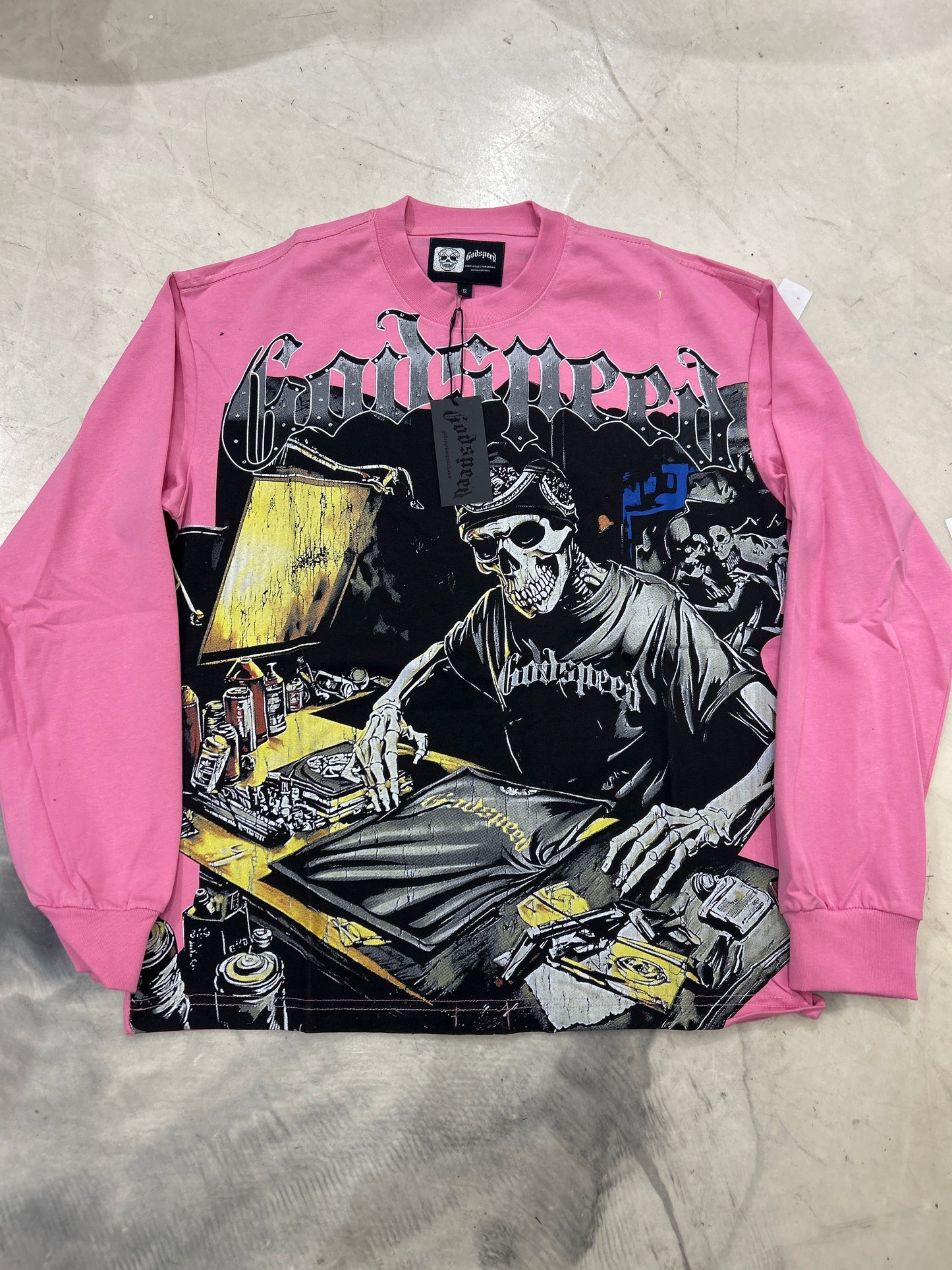 Godspeed pink Skeleton designing LongSleeve