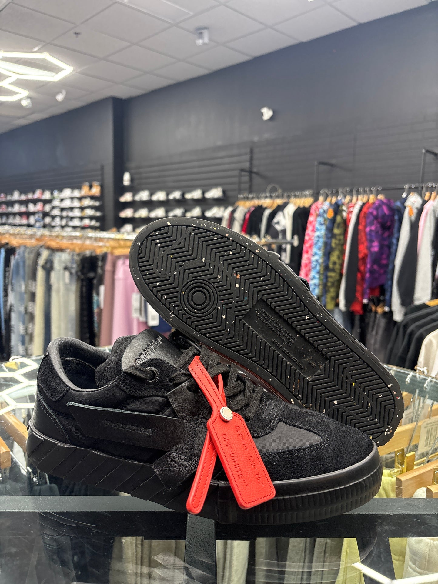 Off-White Vulc Sneaker 'Black Suede' USED NO BOX