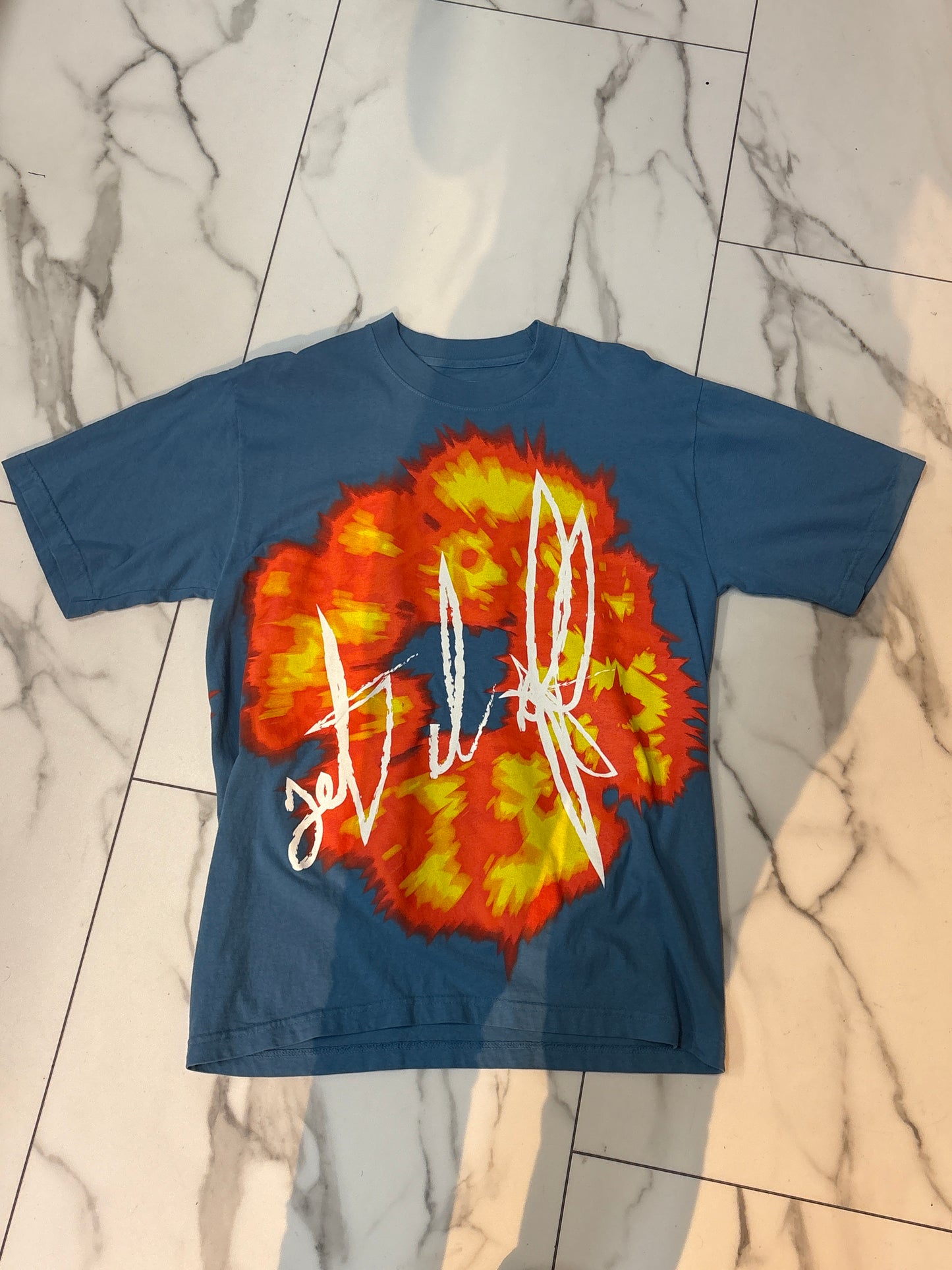 Offset x denim tear blue tee