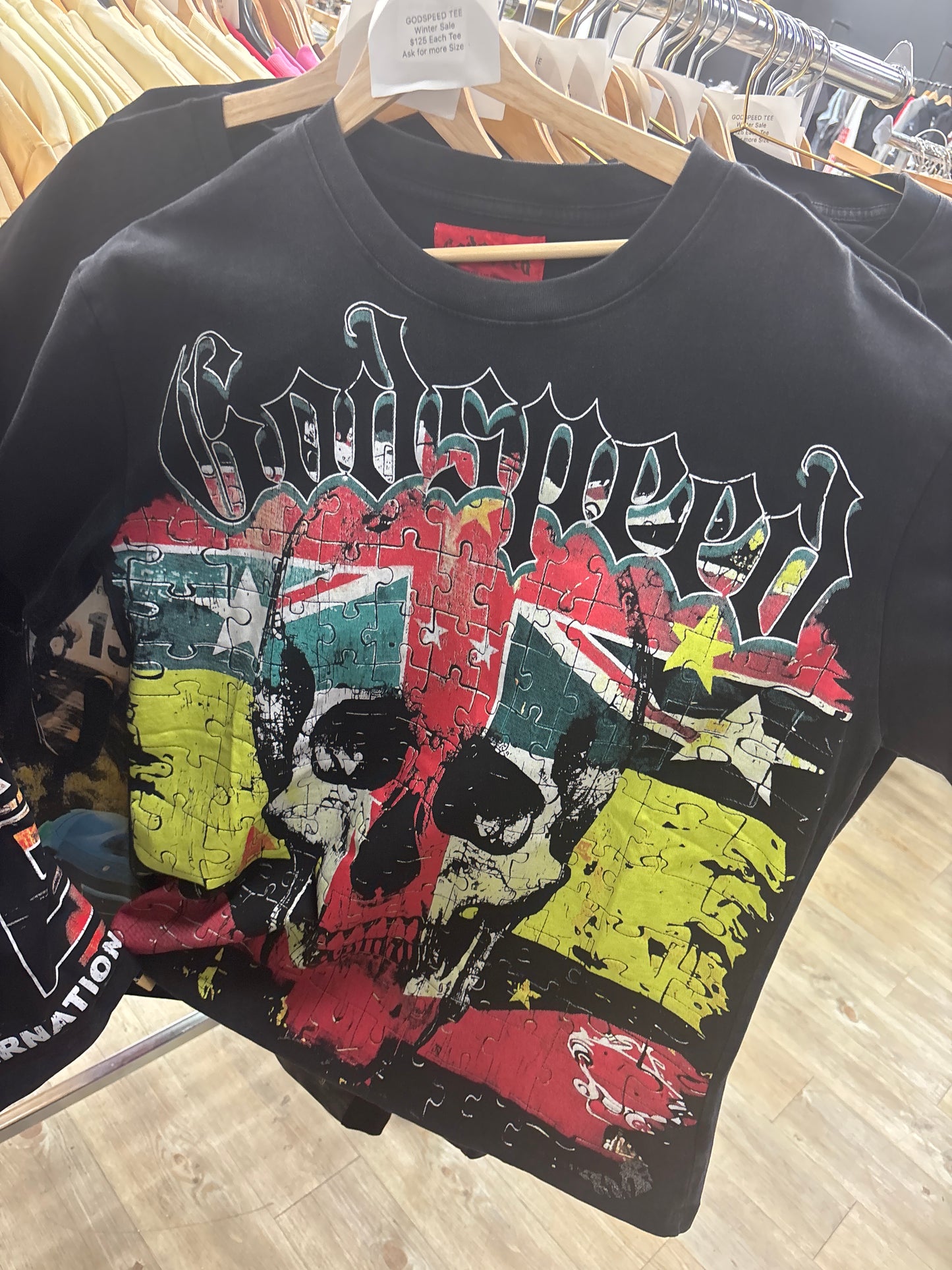 Godspeed black puzzle piece tee