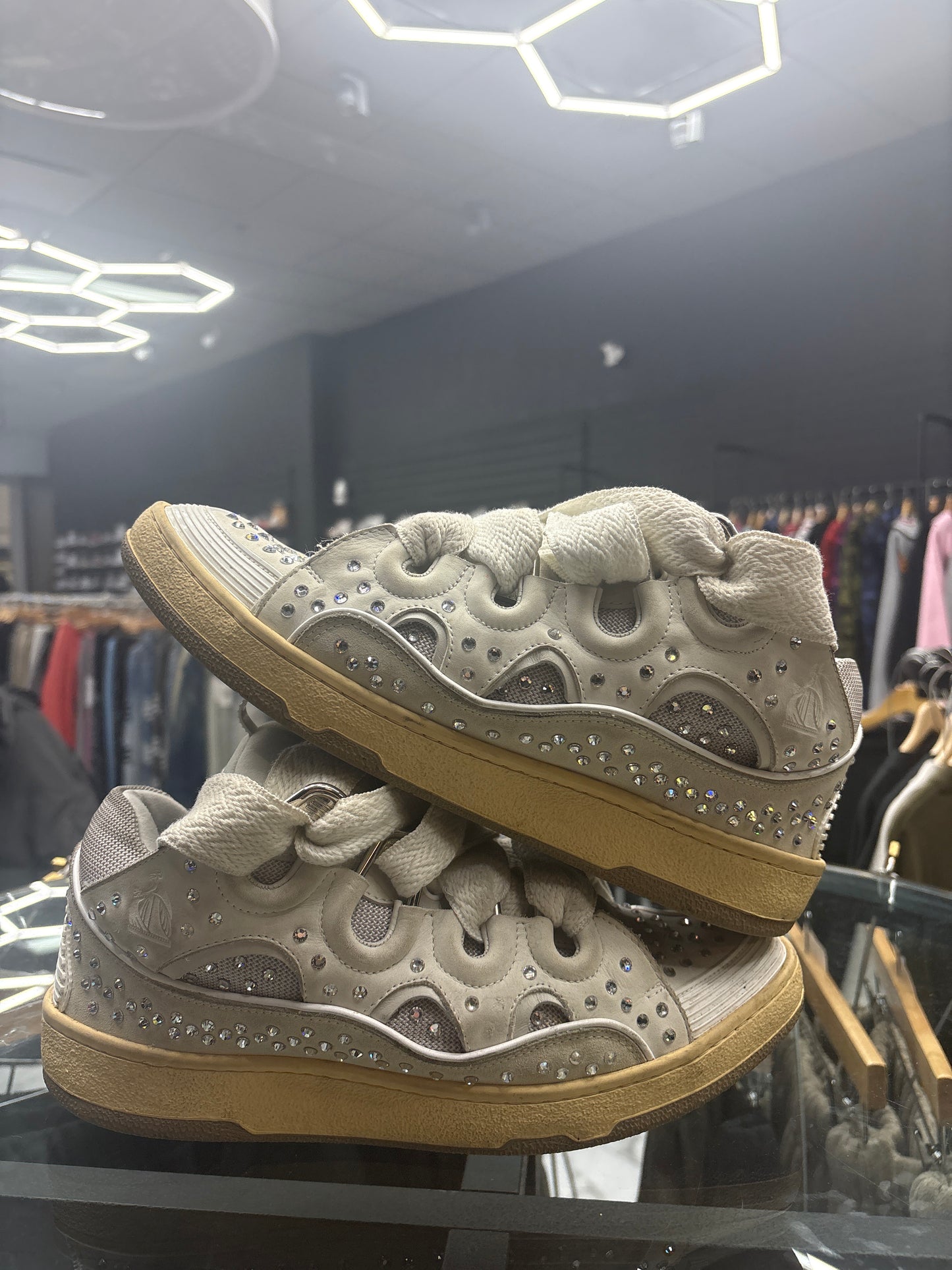 Lanvin Curb Grey Gem USED NO BOX
