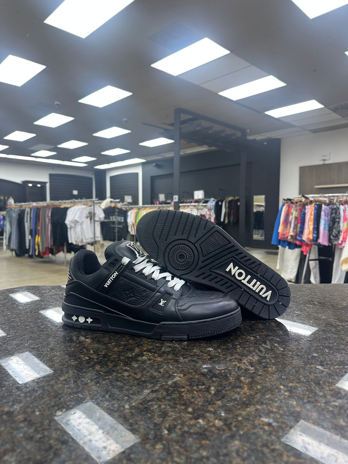 Black Louis Vuitton LV Trainer Used With No Box