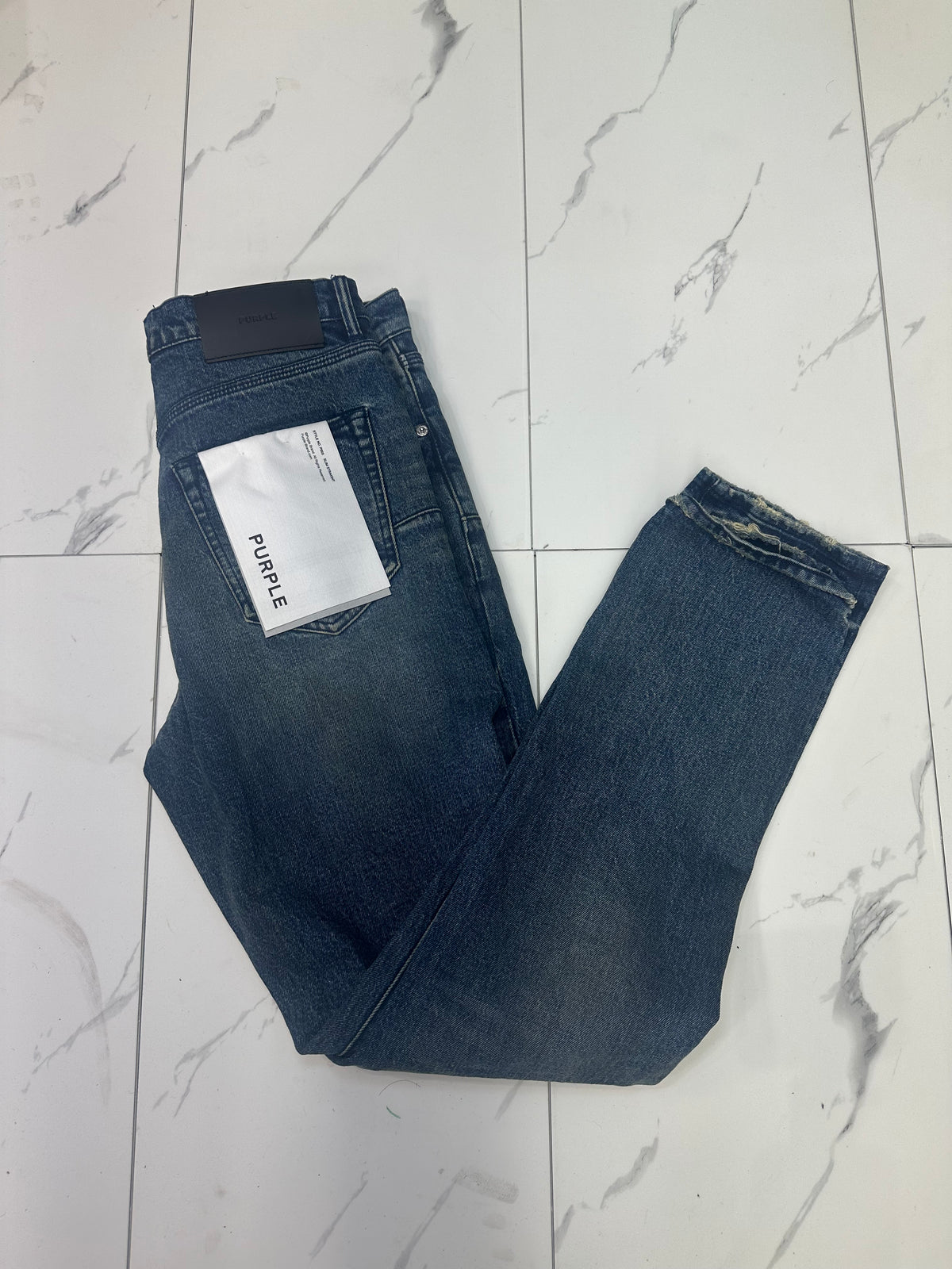 Purple Denim Jeans With Front And Back Tags Preowned