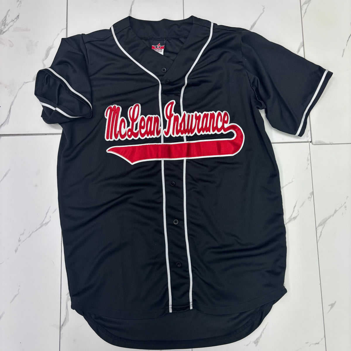 McLean insurance navy jersey preowned