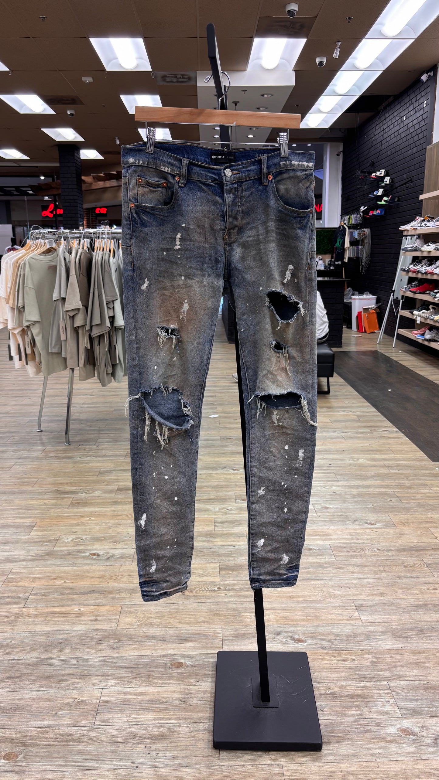 Used blue washed purple jeans no tags