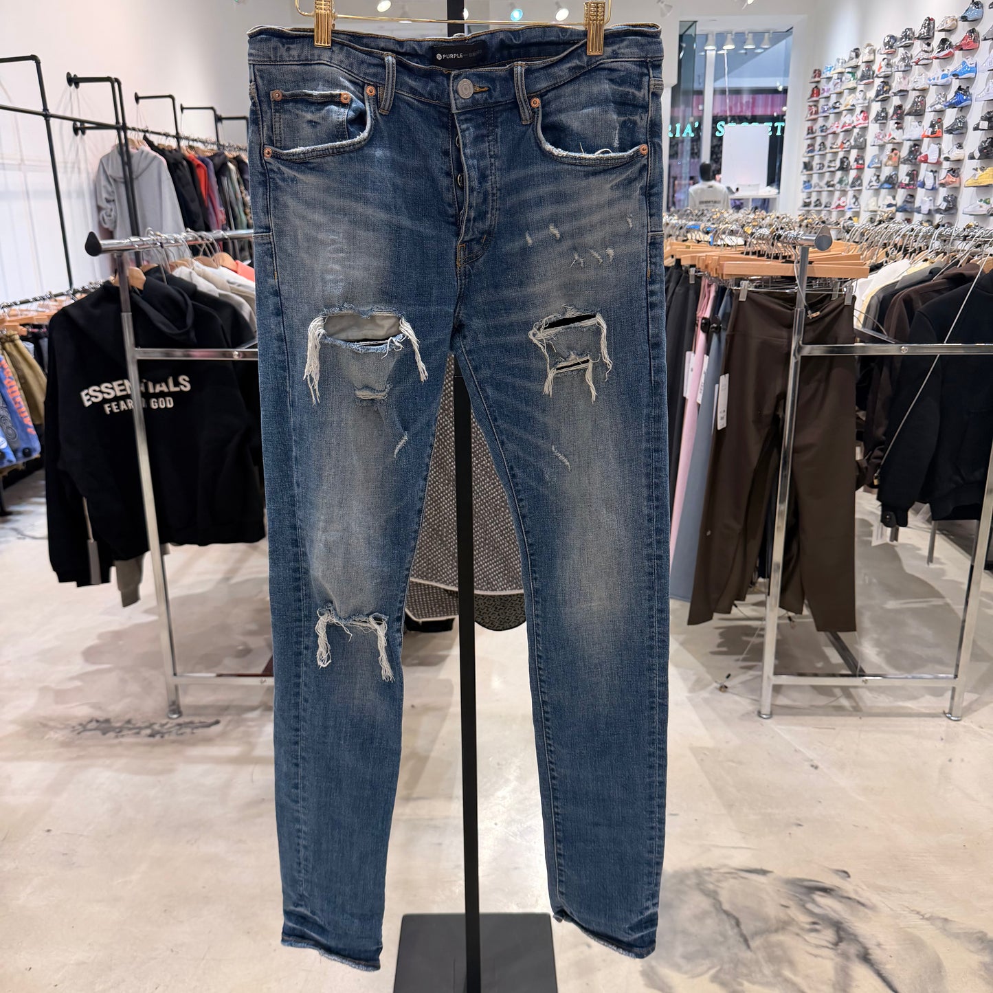 Pre-Owned Denim Blue Purple Jeans
