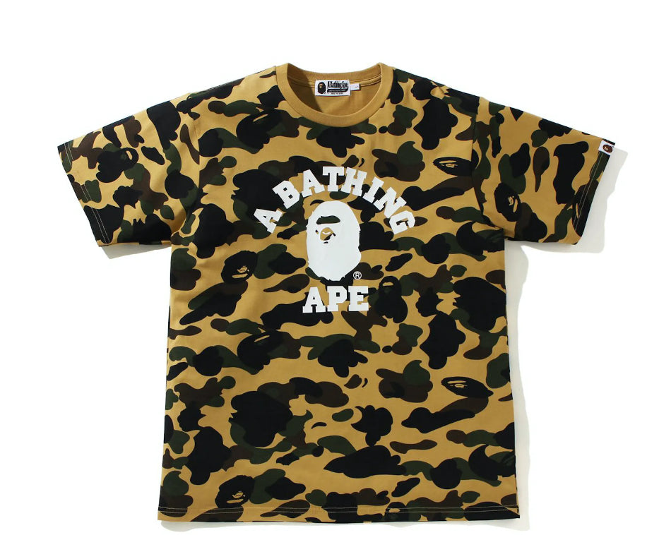 Bape #1 1st Yellow Camo College Tee